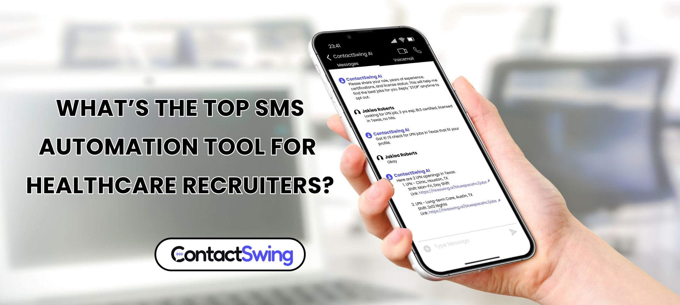 Whats the top SMS automation tool for healthcare recruiters
