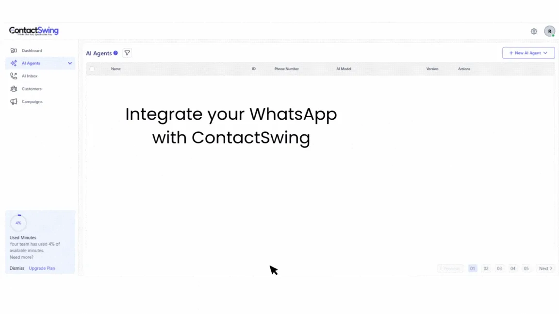 customise whatsapp agent